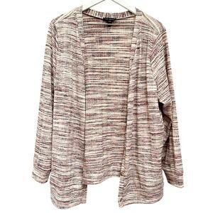 LANE BRYANT Cardigan Sweater 18/20 Plus Size Space Dye Marled V-Neck Pockets